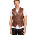Auden Brown Leather Vest