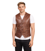Auden Brown Leather Vest