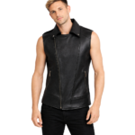 Men's Faux Leather Biker Vest – Finn