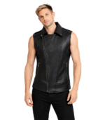 Faux Leather Biker Vest