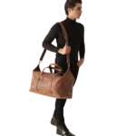 The Dale Vintage Tan Brown Leather Duffle Bag