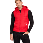 Fuston Red Hooded Puffer Vest