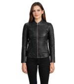 Cityscape Black Leather Biker Jacket