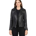 Flashback Black Leather Biker Jacket