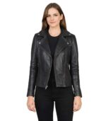 Flashback Black Leather Biker Jacket