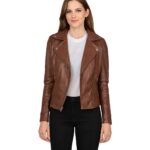 Flashback Brown Leather Biker Jacket