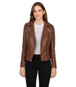 Flashback Brown Leather Biker Jacket