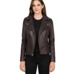 Flashback Maroon Leather Biker Jacket