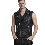 Rocker Vest Leather Biker Vest