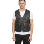 Safari Brown Leather Vest