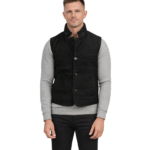 Tony Black Suede Vest