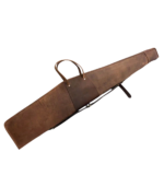 Scoped Leather Rifle Case Distressed Brown