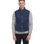 Tony Blue Suede Vest