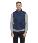 Tony Blue Suede Vest