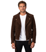 Allaric Alley Mocha Suede Biker Jacket