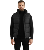 Men's Black Puffer Vest – Petter