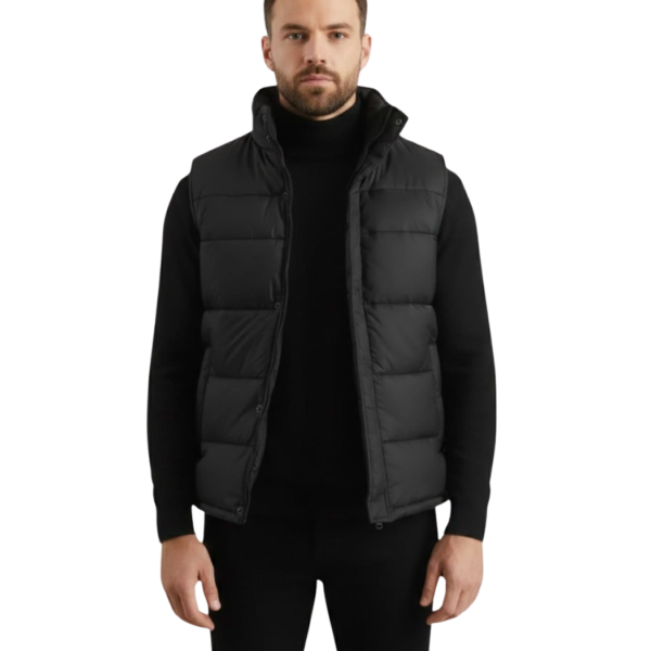 Men's Black Puffer Vest - Petter