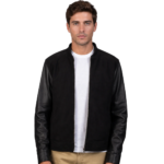 Blain Black Hybrid Bomber Jacket