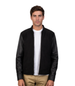 Blain Black Hybrid Bomber Jacket