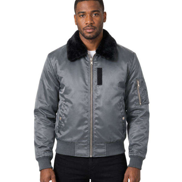 Men's Grey B-15 Bomber Jacket - Jorn