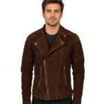 Faisor Mocha Suede Biker Jacket