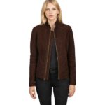 Sienna Mocha Suede Biker Jacket