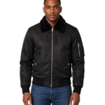Clyde B-15 Black Bomber Jacket