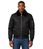 Clyde B-15 Black Bomber Jacket