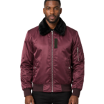 Clyde B-15 Maroon Bomber Jacket