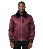 Clyde B-15 Maroon Bomber Jacket