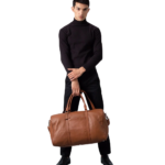 The Darrio Brown Leather Duffle Bag