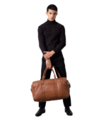 The Darrio Brown Leather Duffle Bag