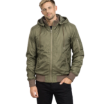 Hanklin Ma-1 Green Hooded Bomber Jacket