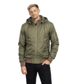 Men's Green Hooded MA-1 Bomber Jacket – Henrik