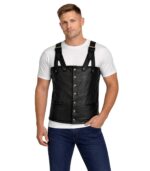 Tupac Suspender Leather Vest