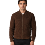 Shane Mocha Suede Bomber Jacket