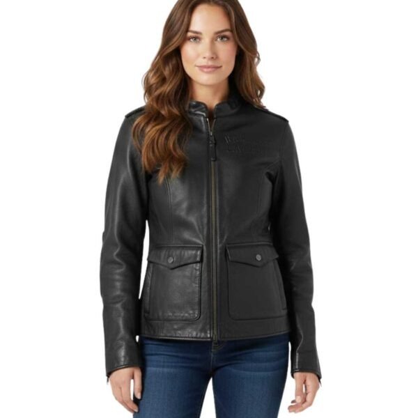 Women's Flex Layering Captain's Leather Jacket Outer Layer - Randi