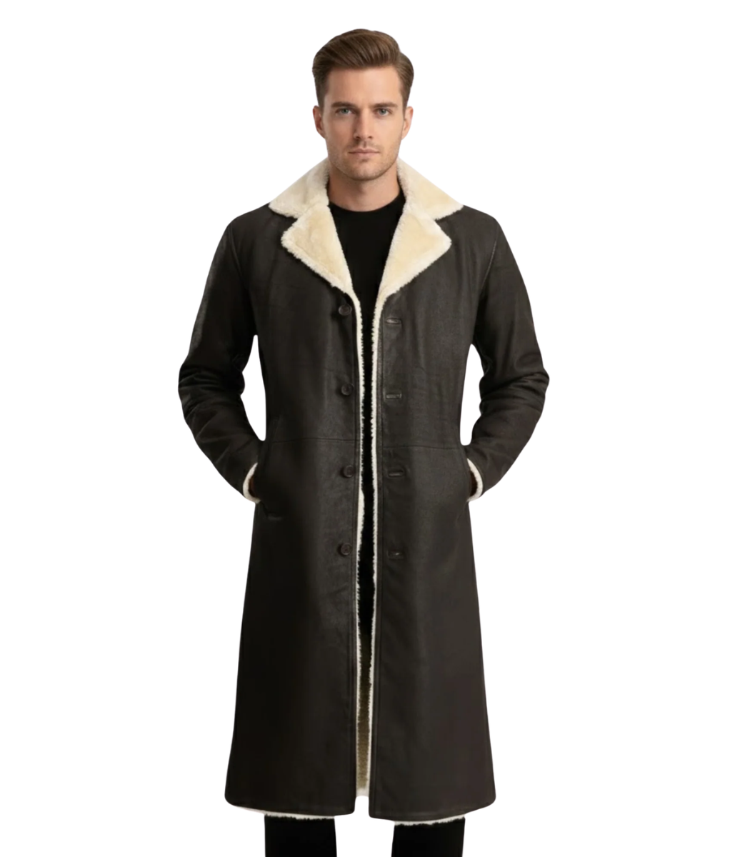 1 Kolby Brown Shearling Coat - Image 1