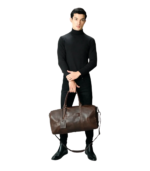 Vintage Brown Leather Duffle Bag - Darri