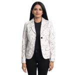 Donna Blake White Leather Blazer