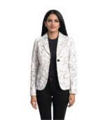 Women's White Leather Blazer ? Nora