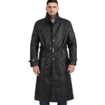 Daniel Black Leather Trench Coat