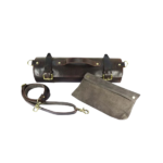 Leather Knife Roll Dark Brown