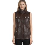 Madison Women’s Brown Leather Vest