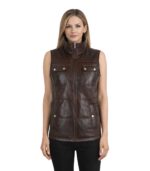 Madison Women’s Brown Leather Vest