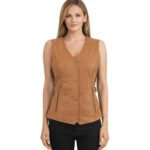 Saddle Tan Snap Front Vest