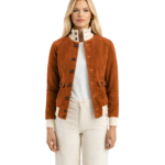 Sasha A1 Brown Suede Bomber Jacket