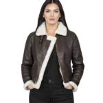 Sherilyn B-3 Brown Leather Bomber Jacket