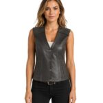 Studding & Embroidery Snap Front Vest