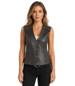 Studding & Embroidery Snap Front Vest